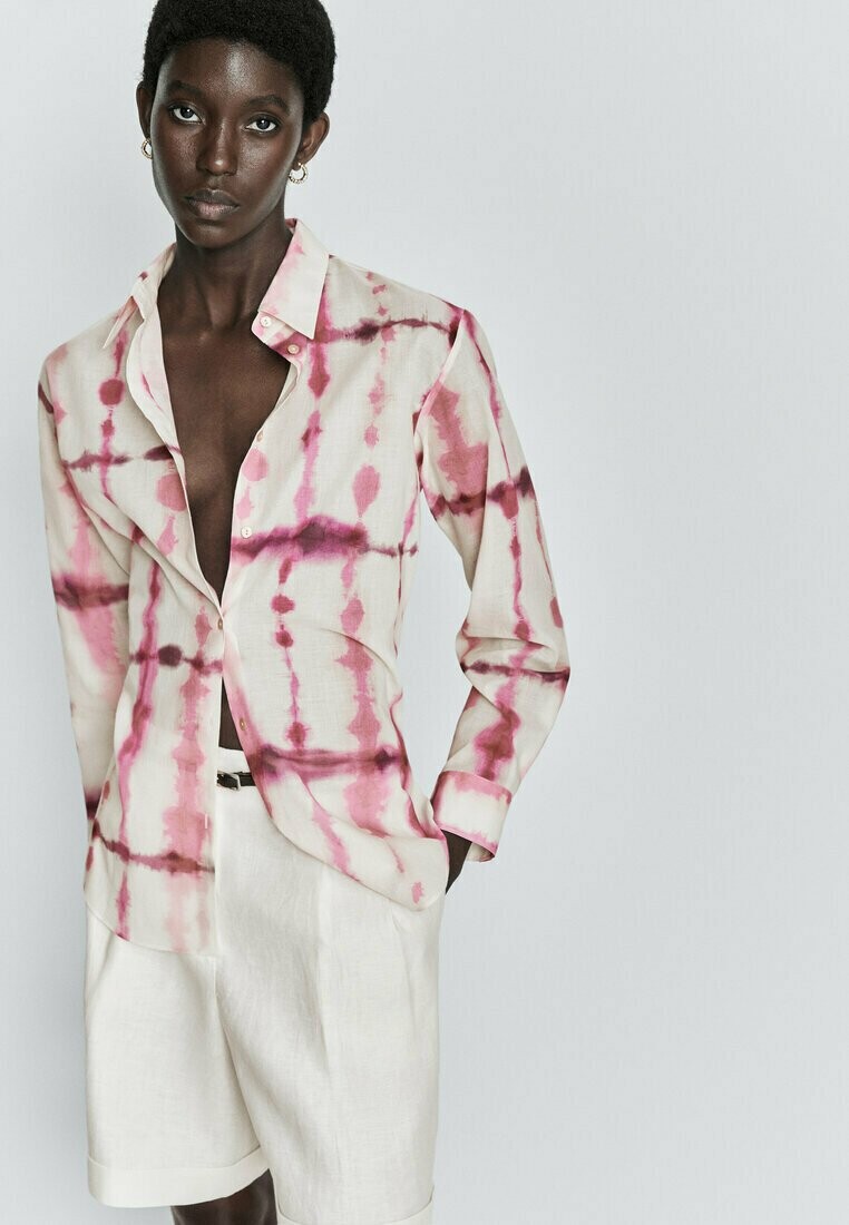 

Блуза на пуговицах Massimo Dutti, розовый