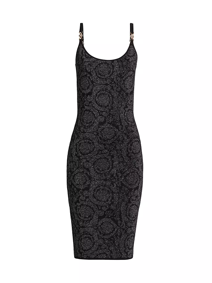 

Трикотажное платье миди Barocco Versace, черный