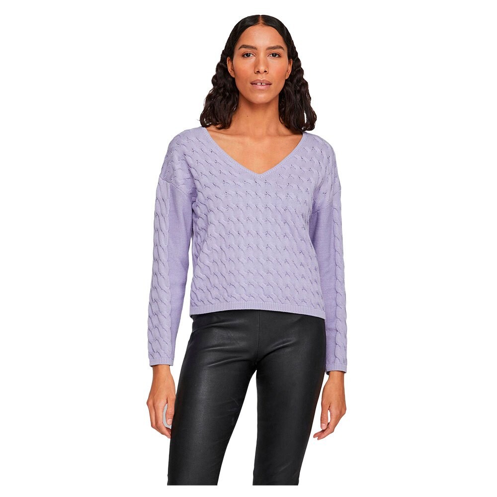 Свитер Vila Chao V Neck, фиолетовый свитшот athleta layover v neck оксалиновый фиолетовый