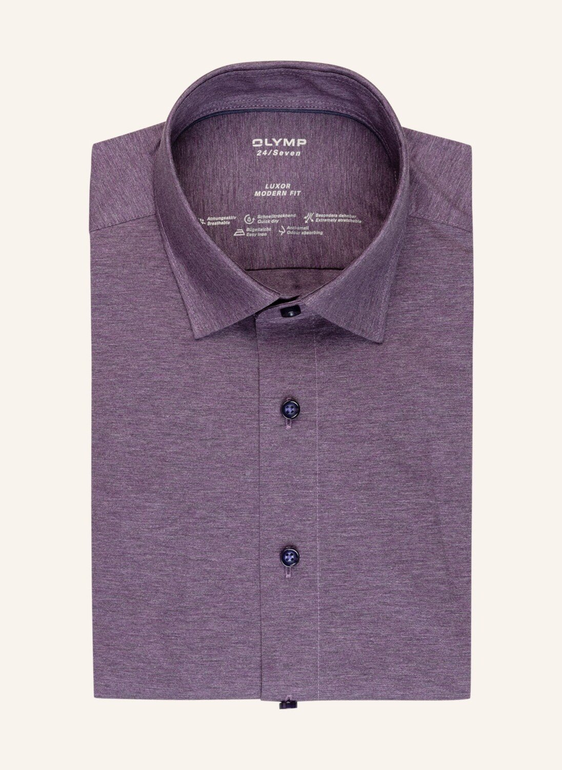 

Рубашка OLYMP JerseyLuxor 24/Seven modern fit, фиолетовый