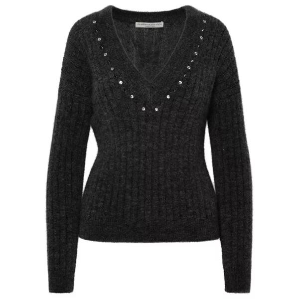 

Свитер gray virgin wool blend sweater Alessandra Rich, серый