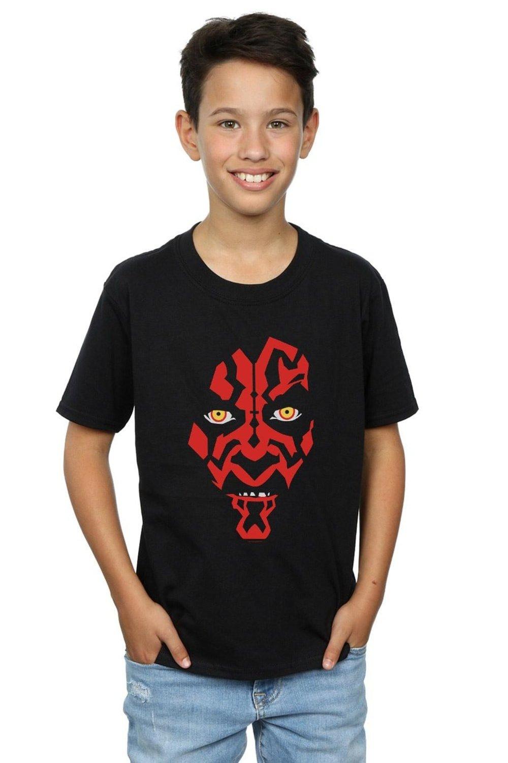 Футболка с лицом Дарта Мола Star Wars, черный мужская футболка с анимацией дарта мола star wars