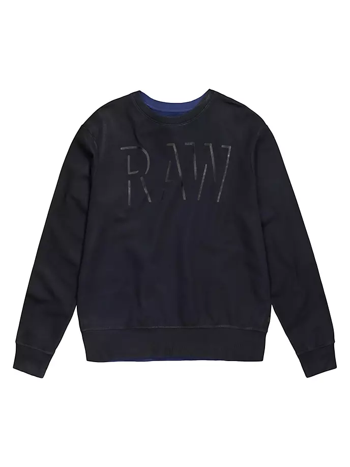 

Толстовка с круглым вырезом и логотипом с покрытием G-Star Raw, синий