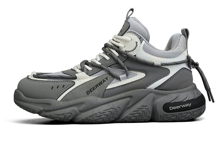 

Кроссовки DEERWAY Chunky Sneakers Men Low-top Gray, серый