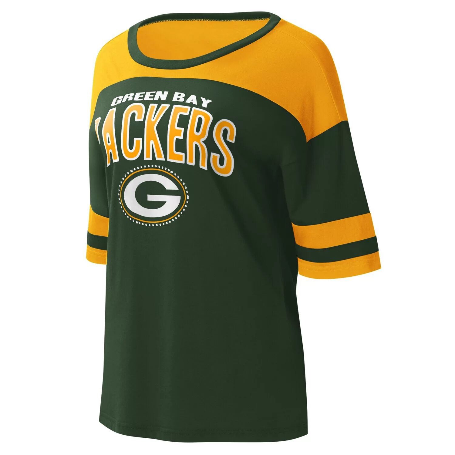 

Женская футболка G-III 4Her от Carl Banks зелено-золотая футболка Green Bay Packers Play the Ball G-III