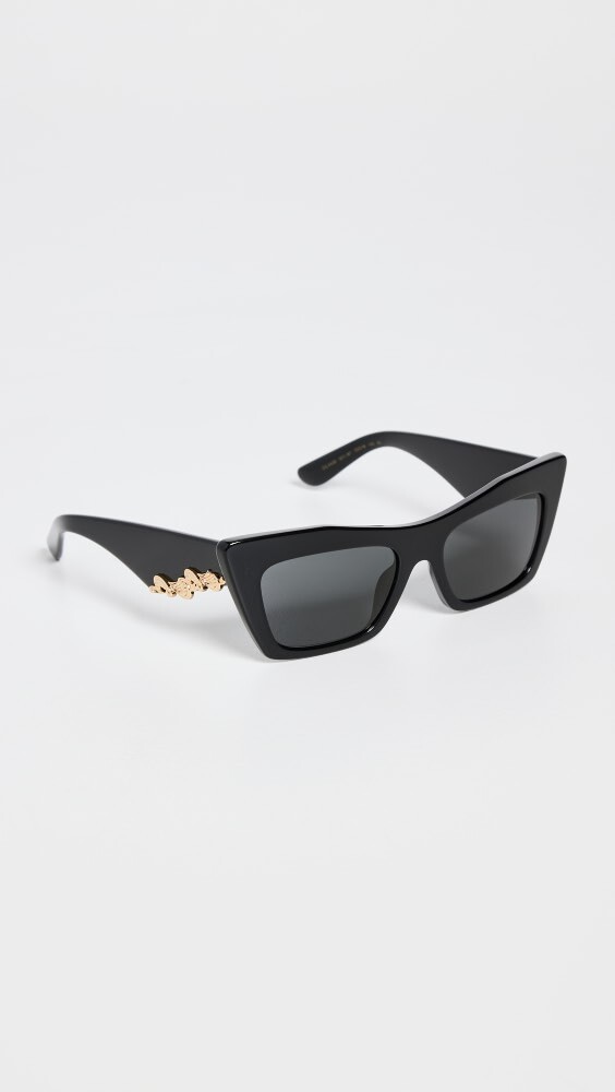 

Солнцезащитные очки Dolce & Gabbana Angled Cat Eye, черный