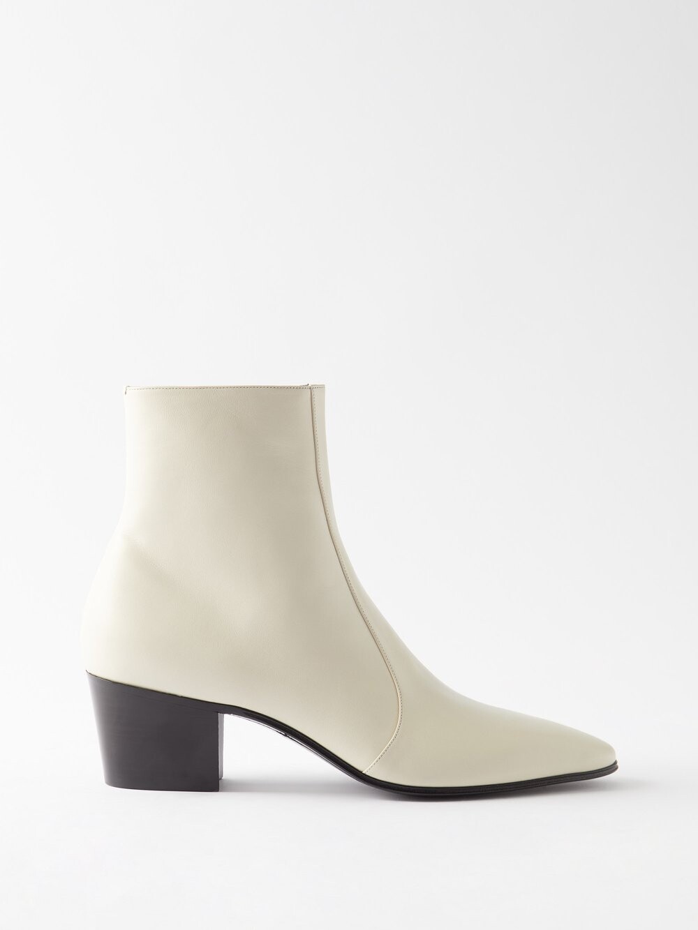 

Кожаные ботильоны vassili 60 Saint Laurent, белый