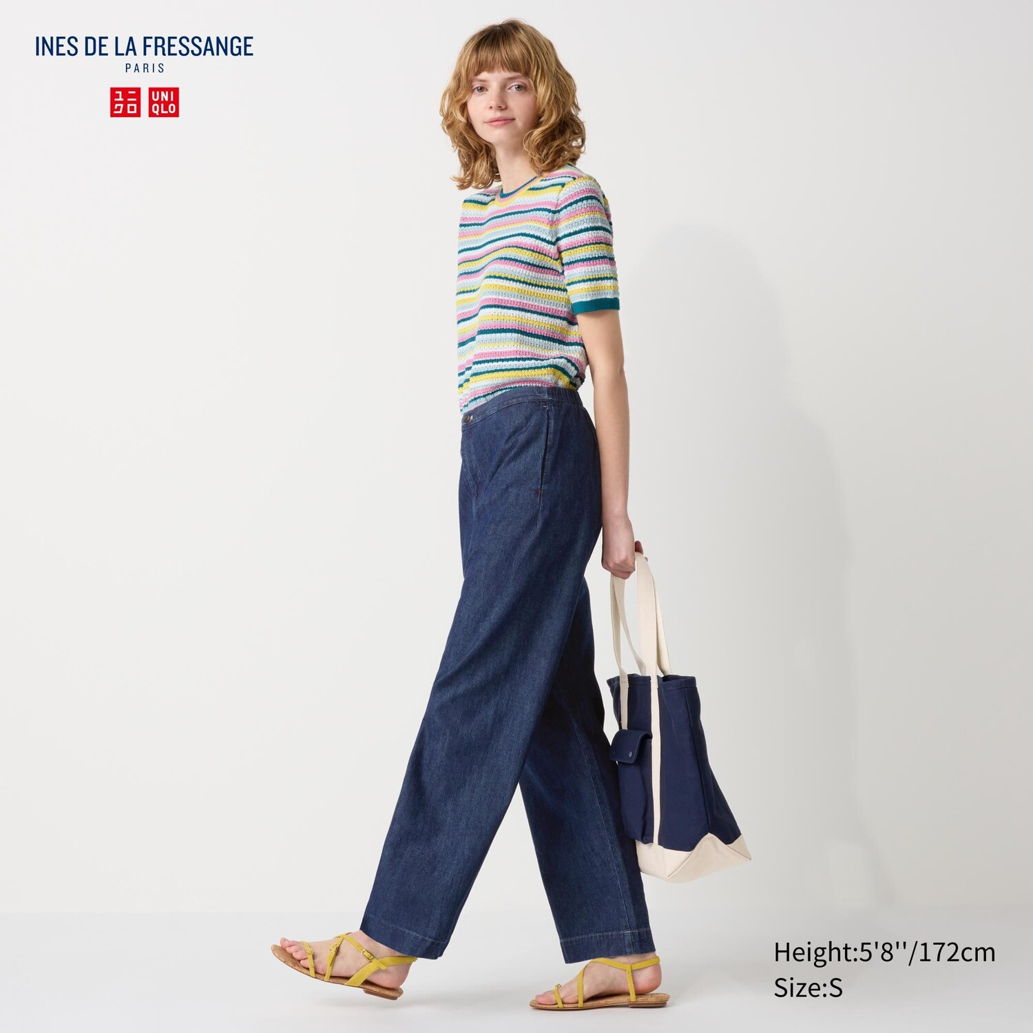 

Легкие брюки из денима UNIQLO, темно-синий