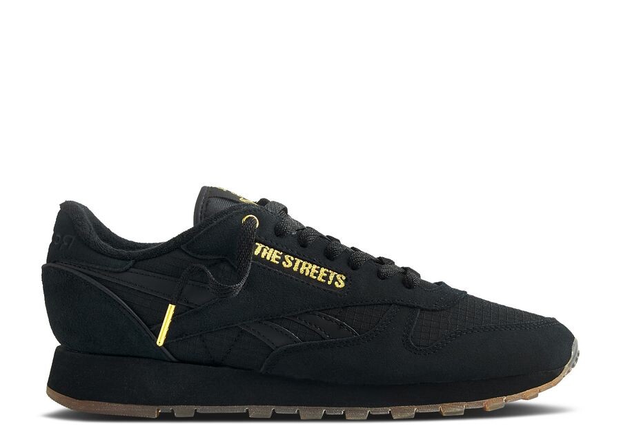 

Кроссовки Reebok End. X The Streets X Classic Leather 'Black Gold Metallic', черный