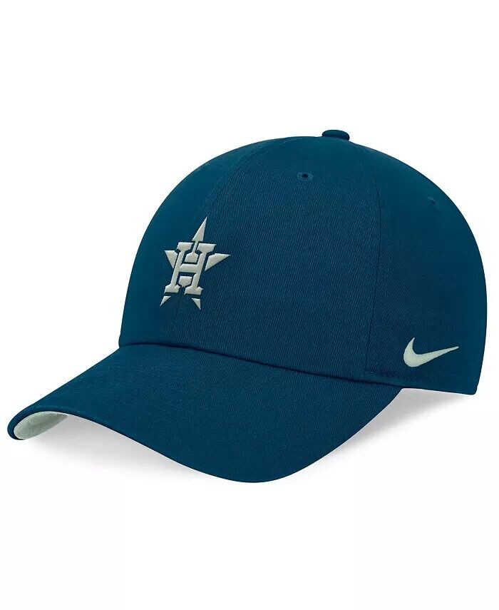 

Мужская темно-бирюзовая регулируемая шляпа Houston Astros Valerian Club Nike, синий