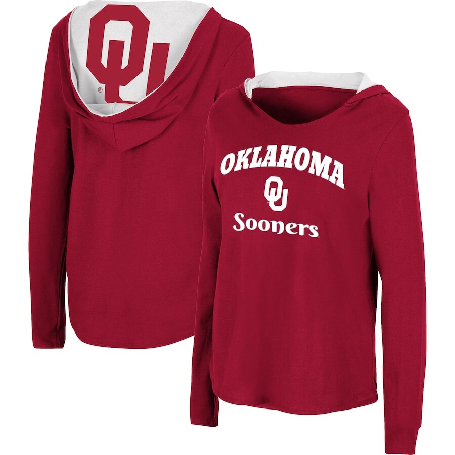 

Футболка с длинным рукавом Colosseum Oklahoma Sooners, малиновый