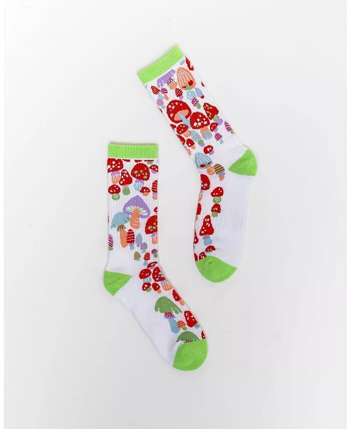 

Женские теннисные носки с грибным лесом Sock Candy, мультиколор