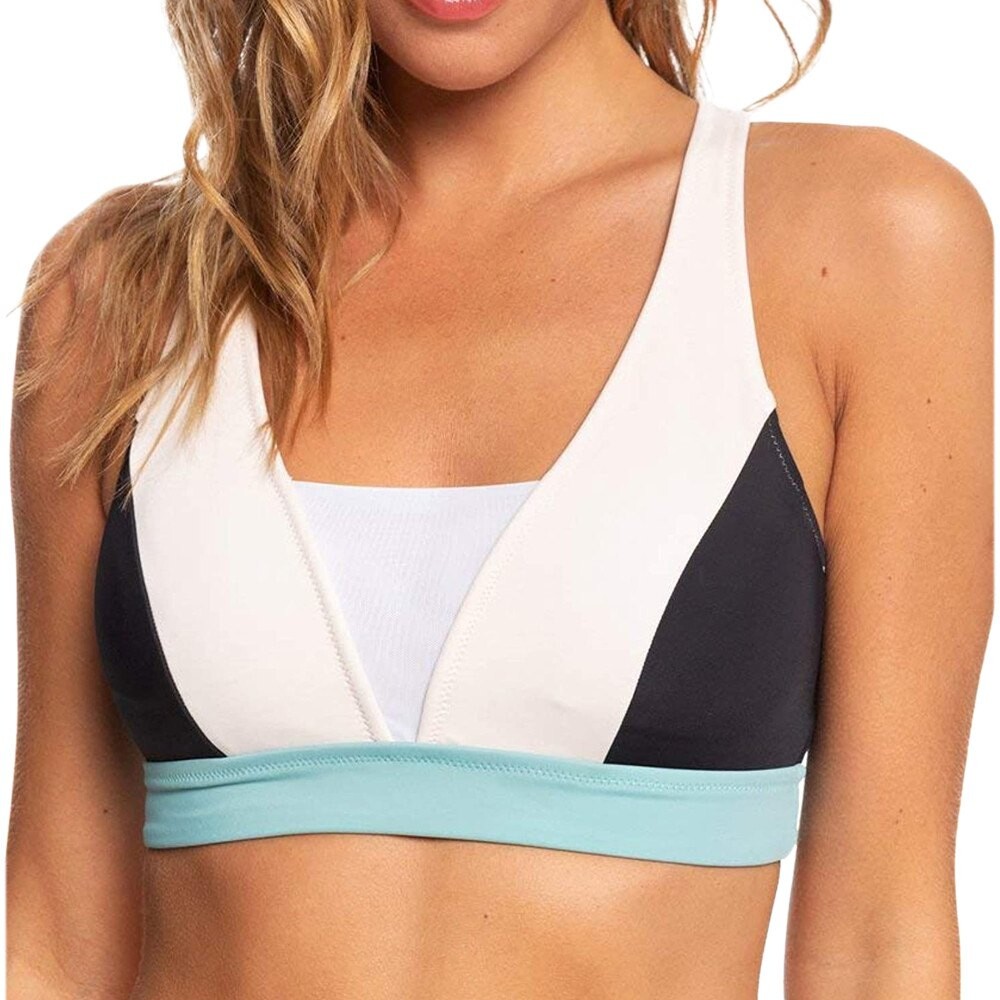 

Купальник Roxy Fitness Colorblock Halter Sp Bra Top, черный