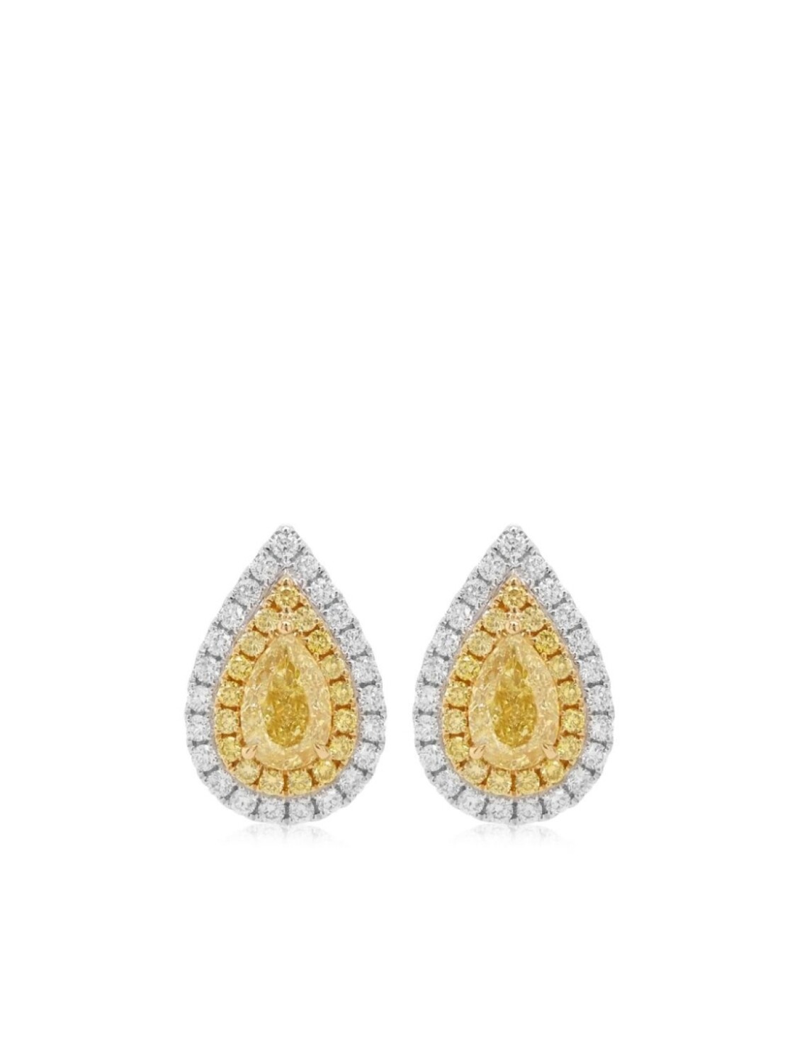 

Серьги с бриллиантами из белого золота 18 карат HYT Jewelry, серебряный