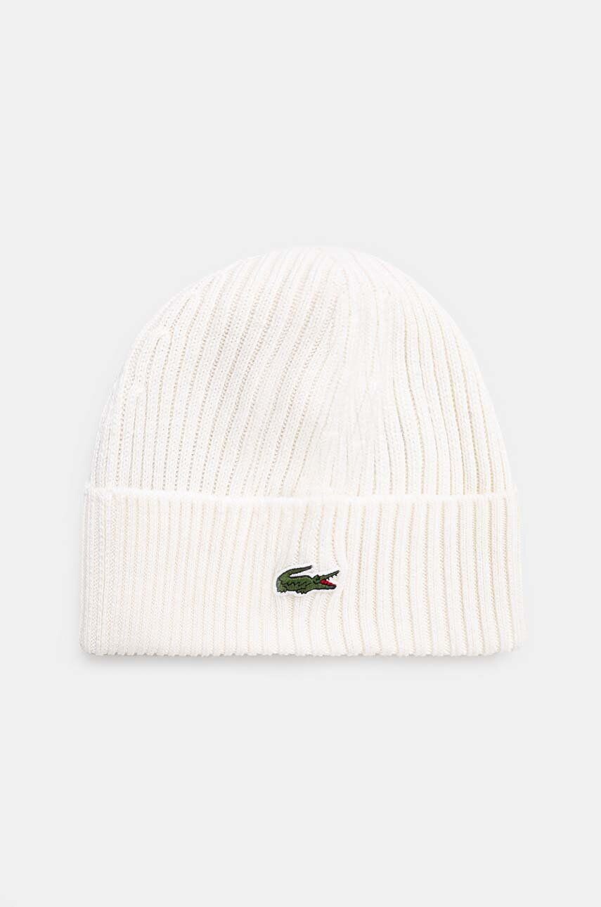 

Шерстяная шапка Lacoste, бежевый
