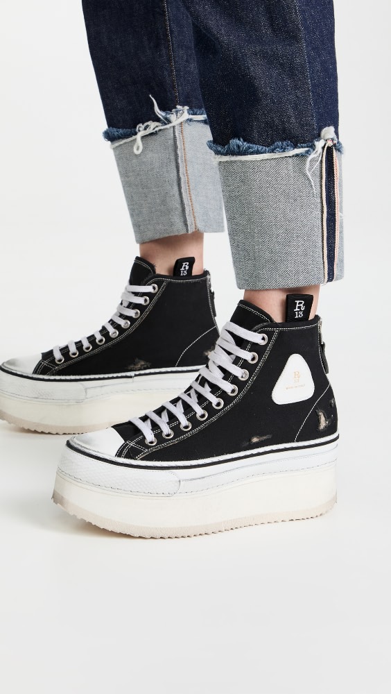 

Кроссовки R13 Platform High Top, черный