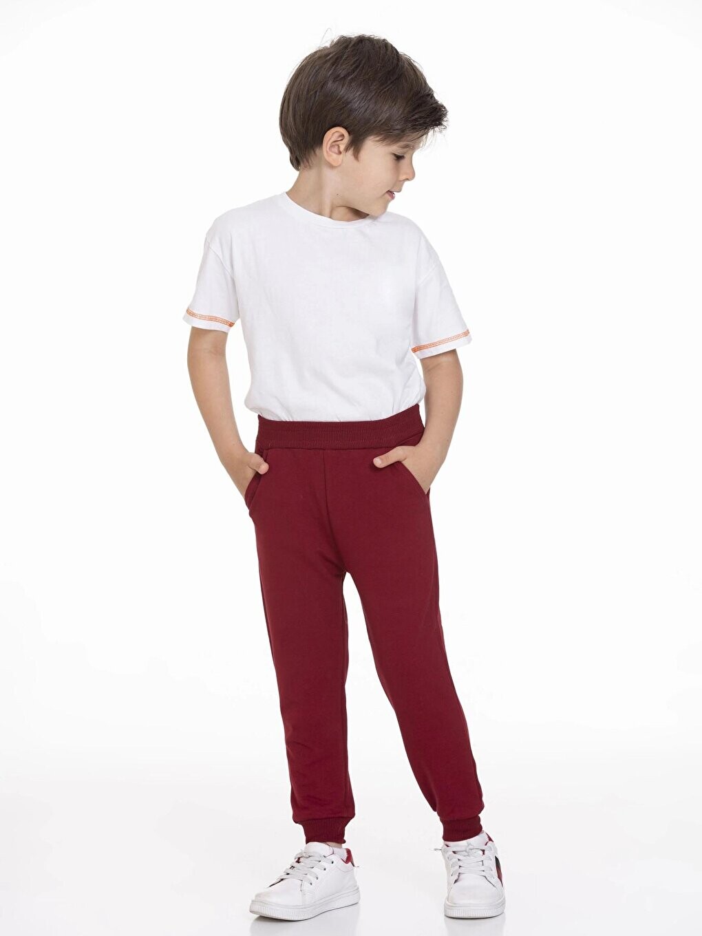 

Спортивные штаны Elastic Waist Boy Jogger 50707-1 MYHANNE, бургундия