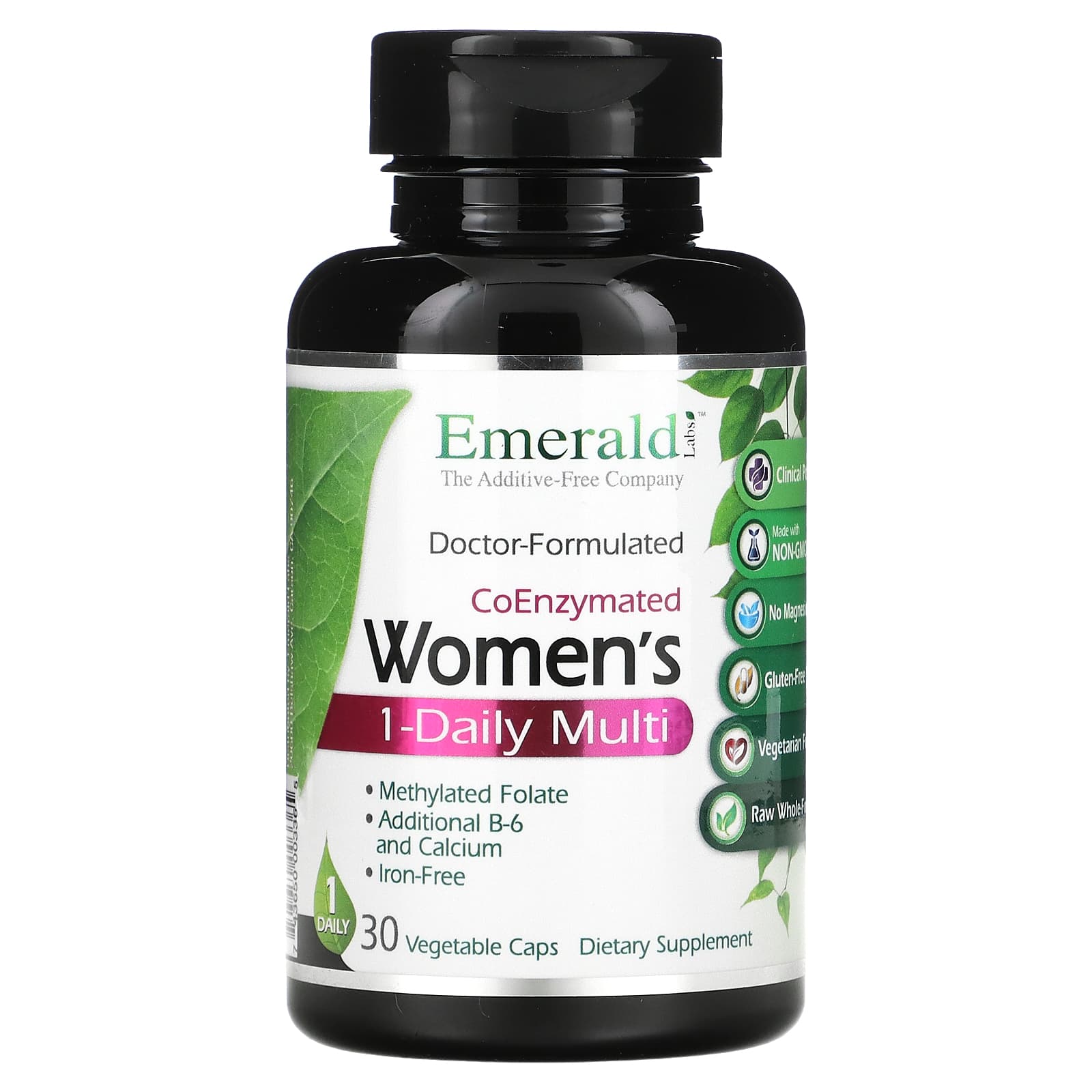 

CoEnzymated Women's 1-Daily Multi, 30 растительных капсул, Emerald Laboratories