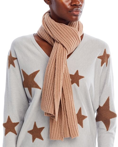 

Шарф в рубчик C by Bloomingdale's Cashmere, цвет Tan/Beige