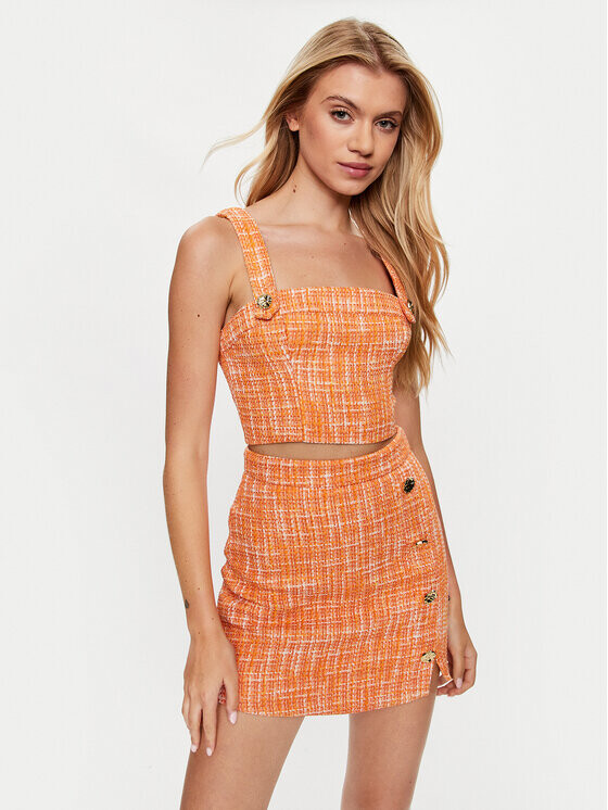 

Топ приталенного кроя Marciano Guess, оранжевый
