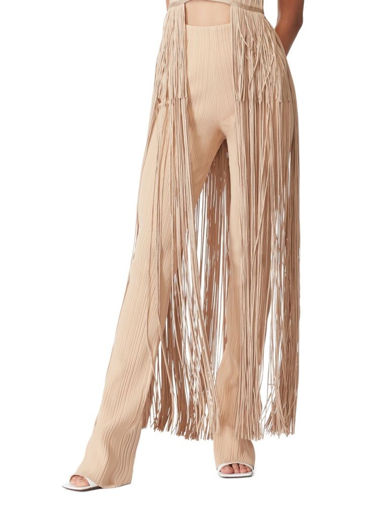 

Разноцветные брюки в рубчик Herve Leger, цвет Sesame