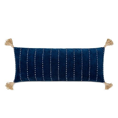 

Бархатная декоративная подушка Kantha, 13 x 36 дюймов Surya, цвет Blue