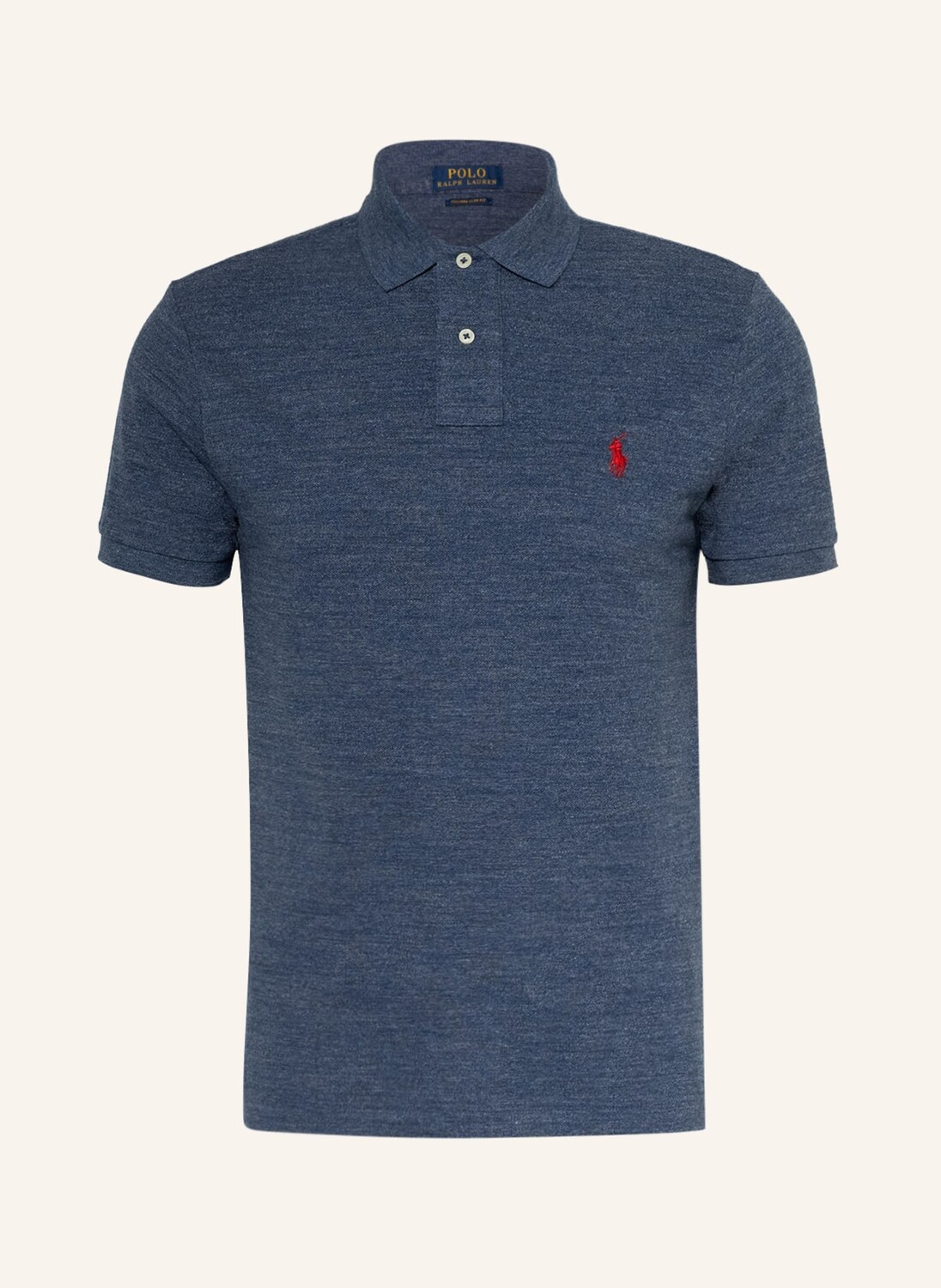 

Рубашка поло POLO RALPH LAUREN Piqué Custom Slim Fit, синий