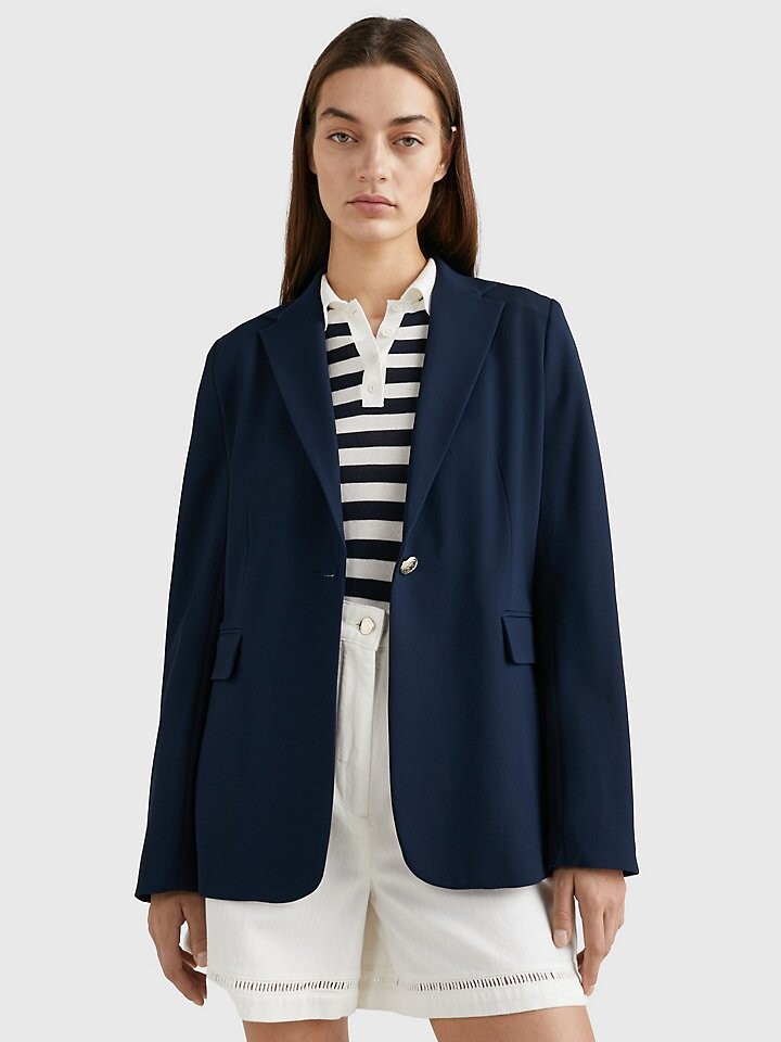 

Однотонный блейзер строгого кроя Tommy Hilfiger