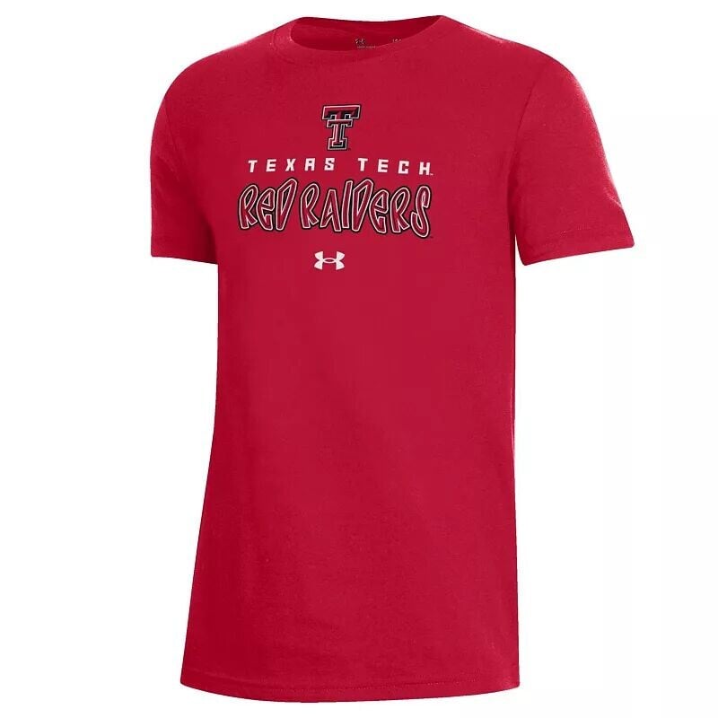 

Красная хлопковая футболка Under Armour Youth Texas Tech Red Raiders