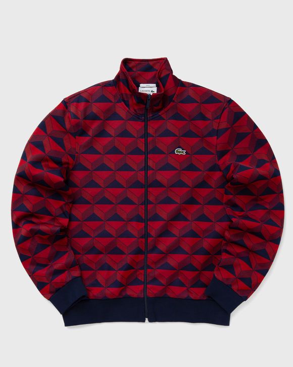 

Толстовка Lacoste Jacquard Zip-Up Sweatshirt, цвет penumbra/alizarin-red