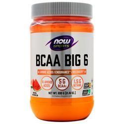 Now Foods BCAA Big 6 Арбуз 600 грамм now foods sports bcaa blast натуральная малина 600 г 21 16 унции