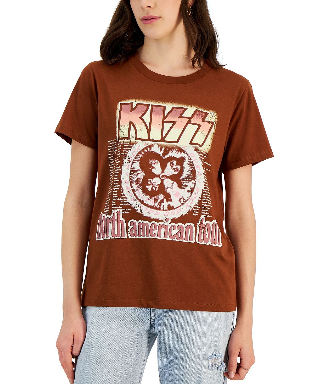 

Футболка с рисунком KISS для юниоров Grayson Threads, коричневый