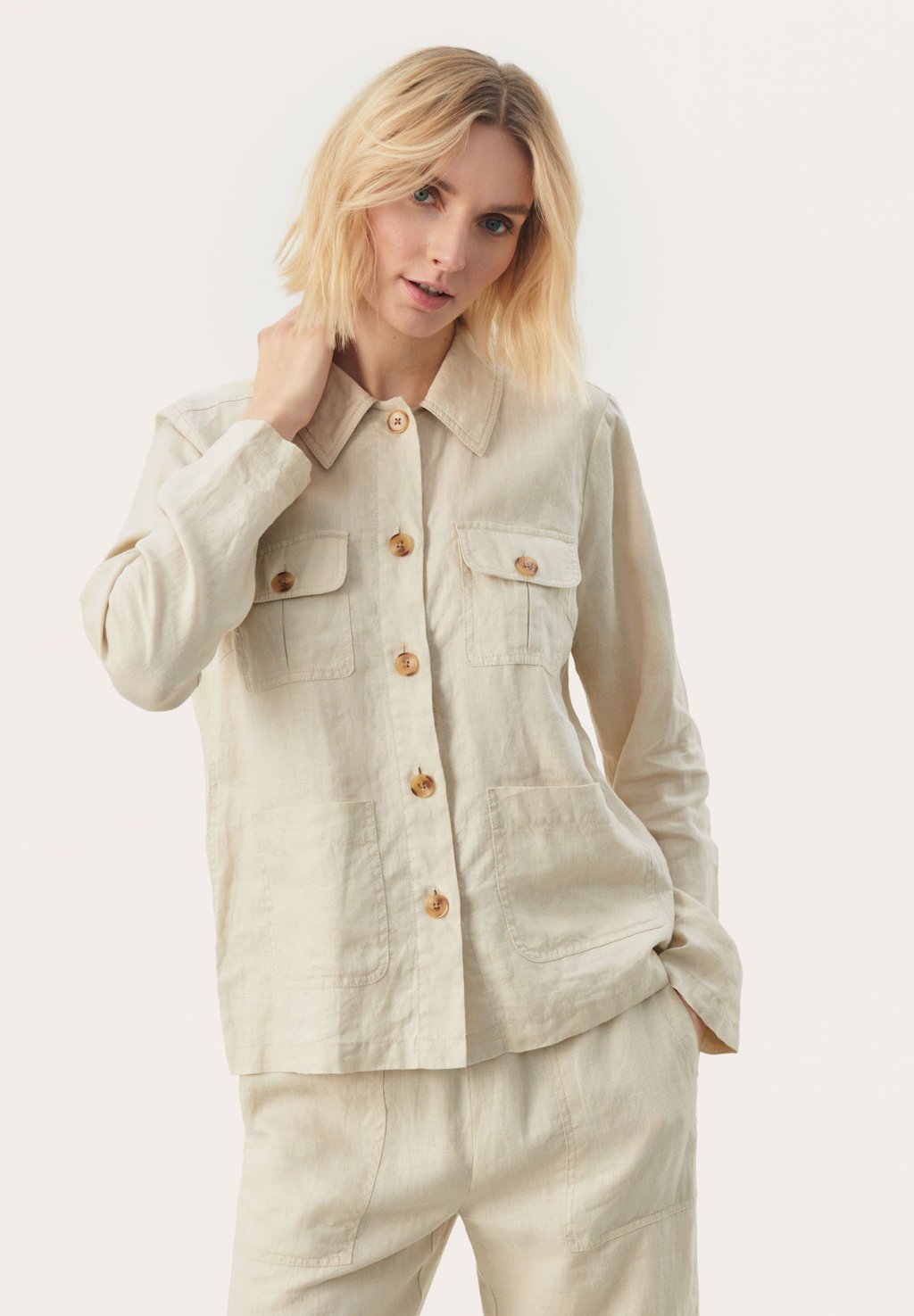 Блузка-рубашка Part Two, цвет french oak блузка рубашка lien two tone co aaiko цвет les blancs