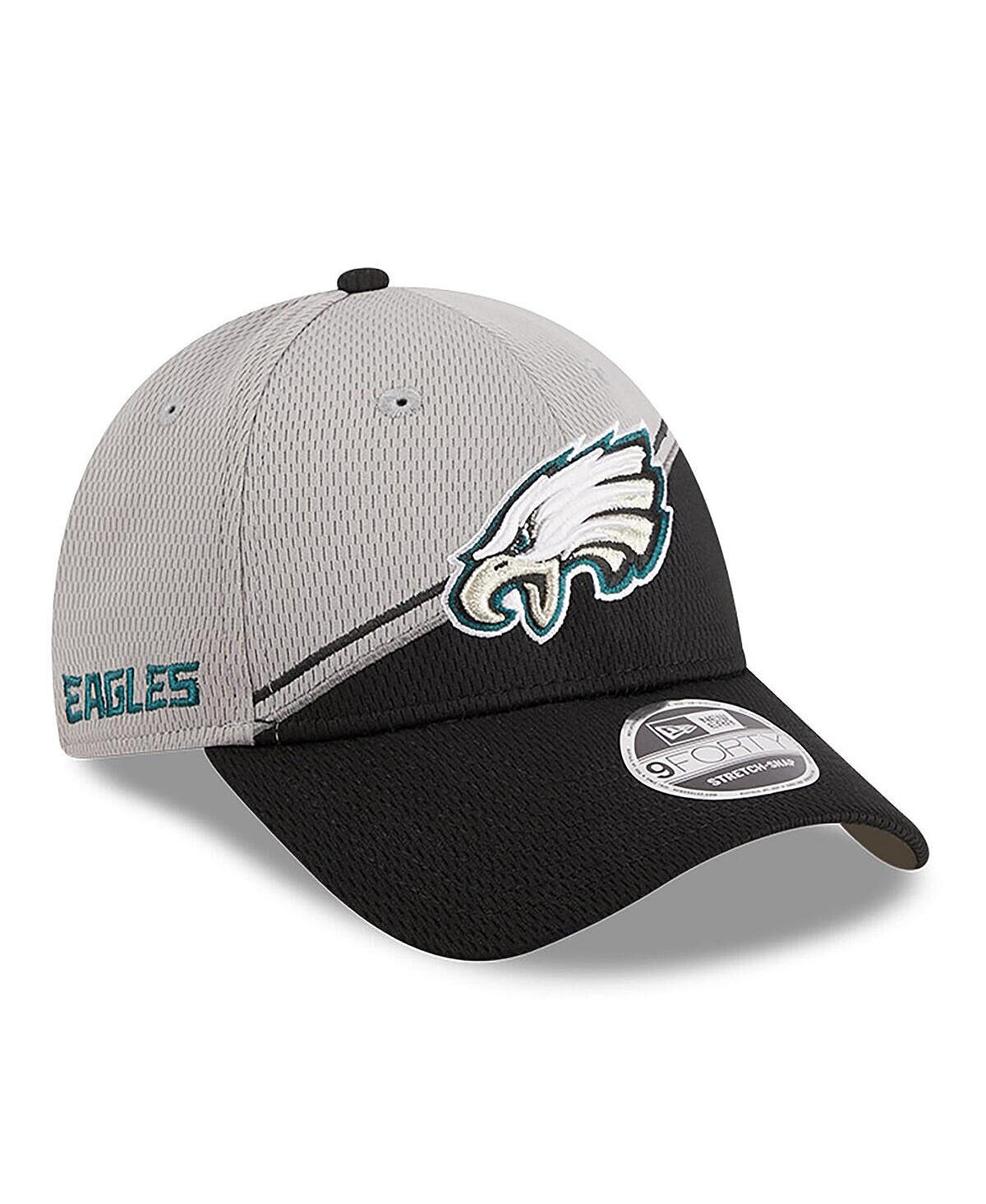 

Мужская серо-черная регулируемая кепка Philadelphia Eagles 2023 Sideline 9FORTY New Era