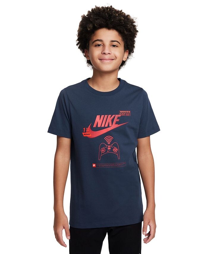 

Футболка с принтом Big Kids Sportswear Nike, синий