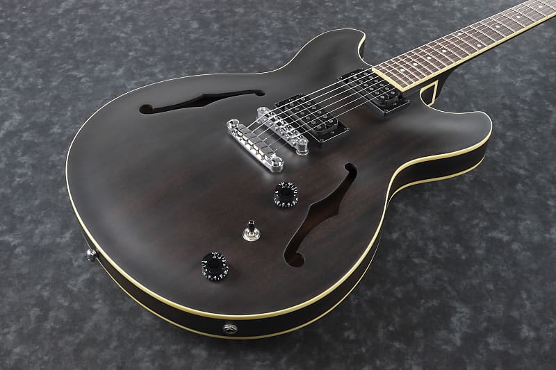 Электрогитара Ibanez AS53-TKF Artcore Series Semi-Hollow Body Electric Guitar Trans Black Flat полуакустическая гитара ibanez as53 tkf