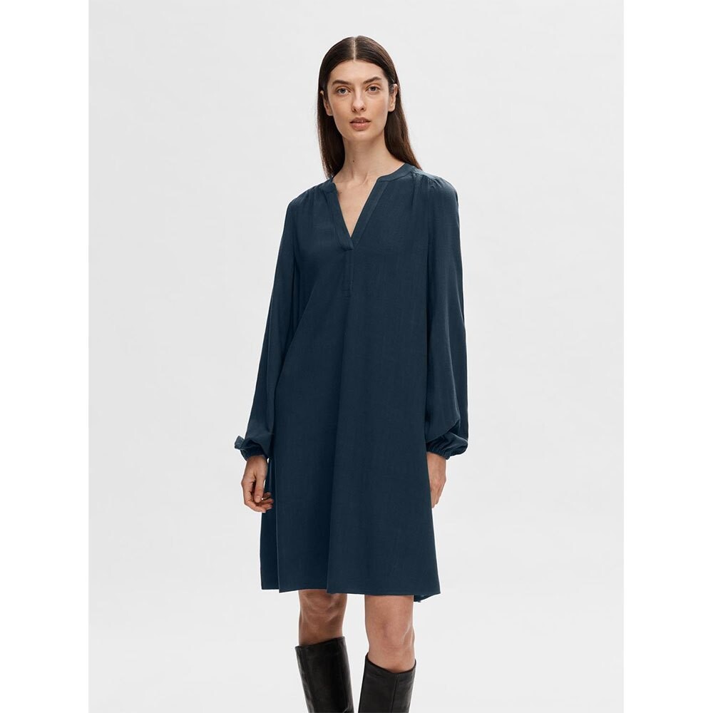 

Платье Selected Viva Long Sleeve, синий