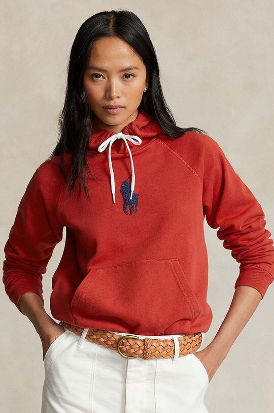 

Хлопковая толстовка Polo Ralph Lauren, красный