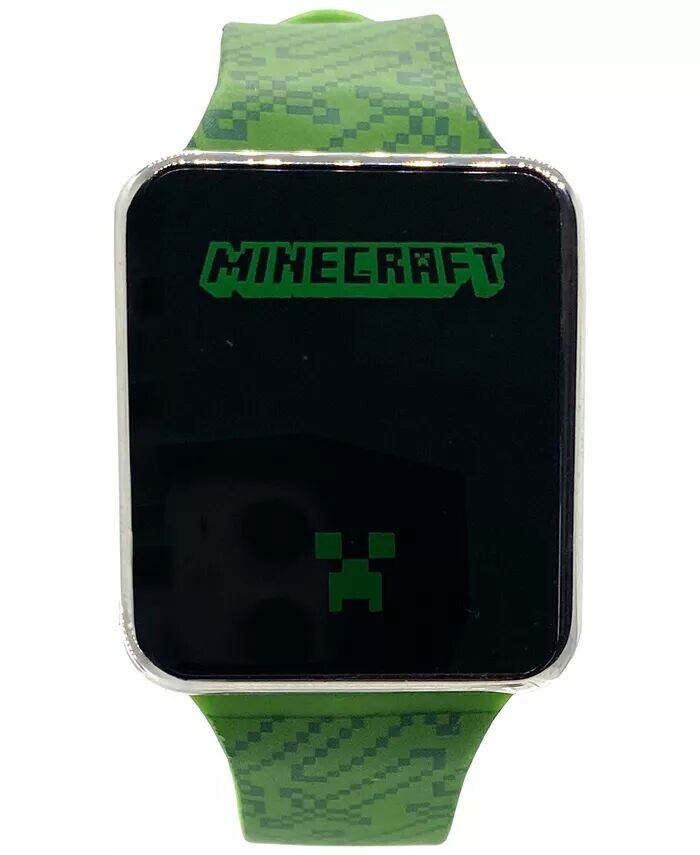 

Детские часы Minecraft с зеленым силиконовым ремешком и сенсорным экраном, 36x33 мм Accutime, зеленый