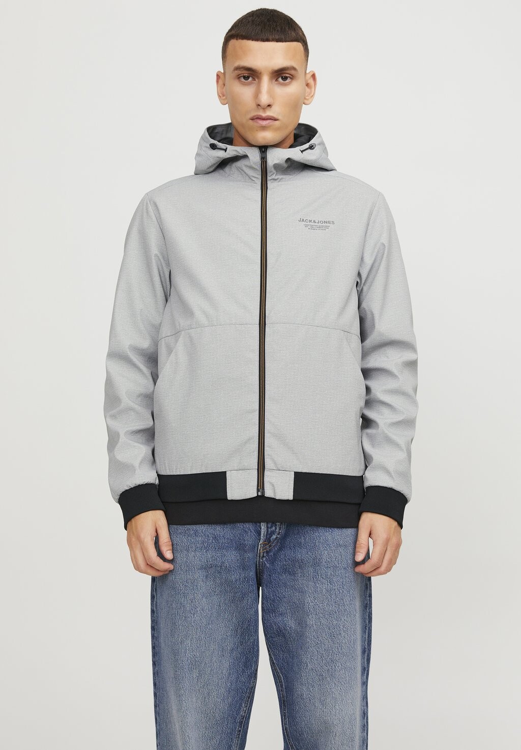 

Куртка Jack & Jones СЕТКА КАПЮШОНА, цвет light grey melange