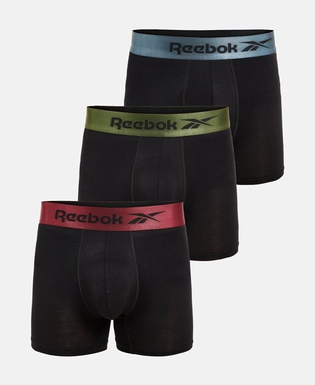 

Шорты-боксеры, комплект из 3 шт. Reebok, черный