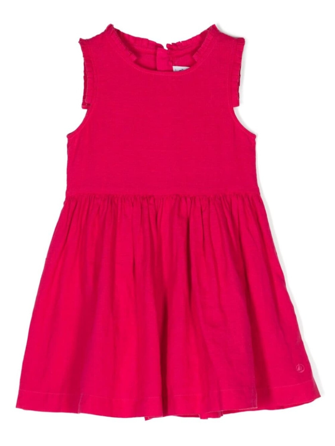 

Petit Bateau льняное платье с оборками, розовый