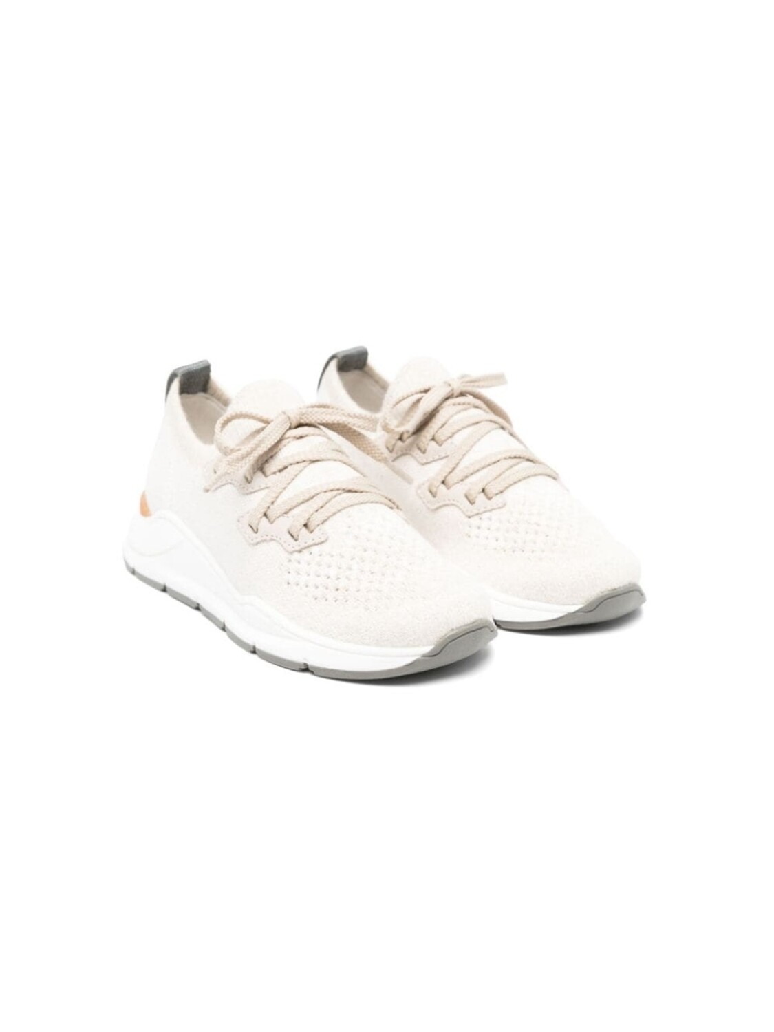 

Brunello Cucinelli Kids кроссовки на шнуровке, нейтральный цвет