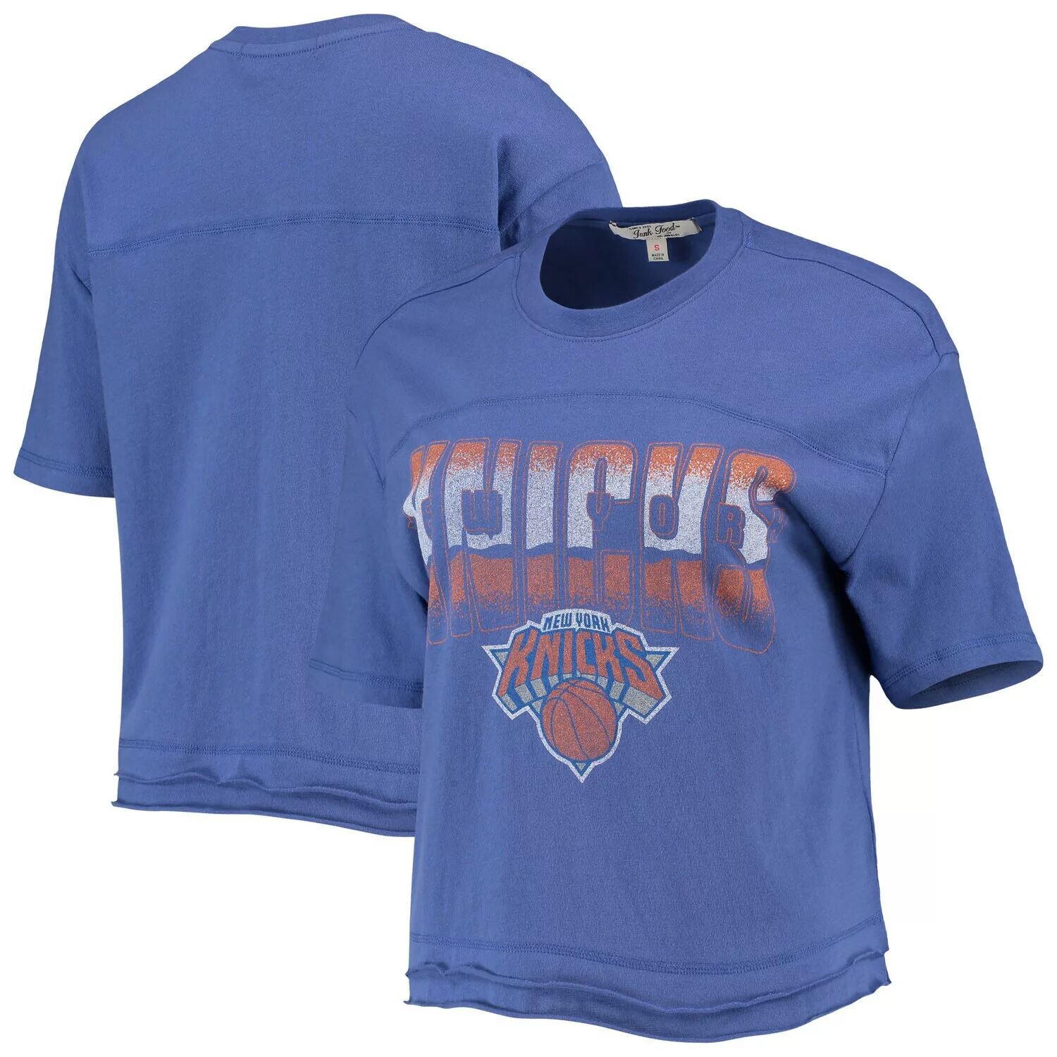 

Синий женский укороченный топ с градиентом New York Knicks Junk Food