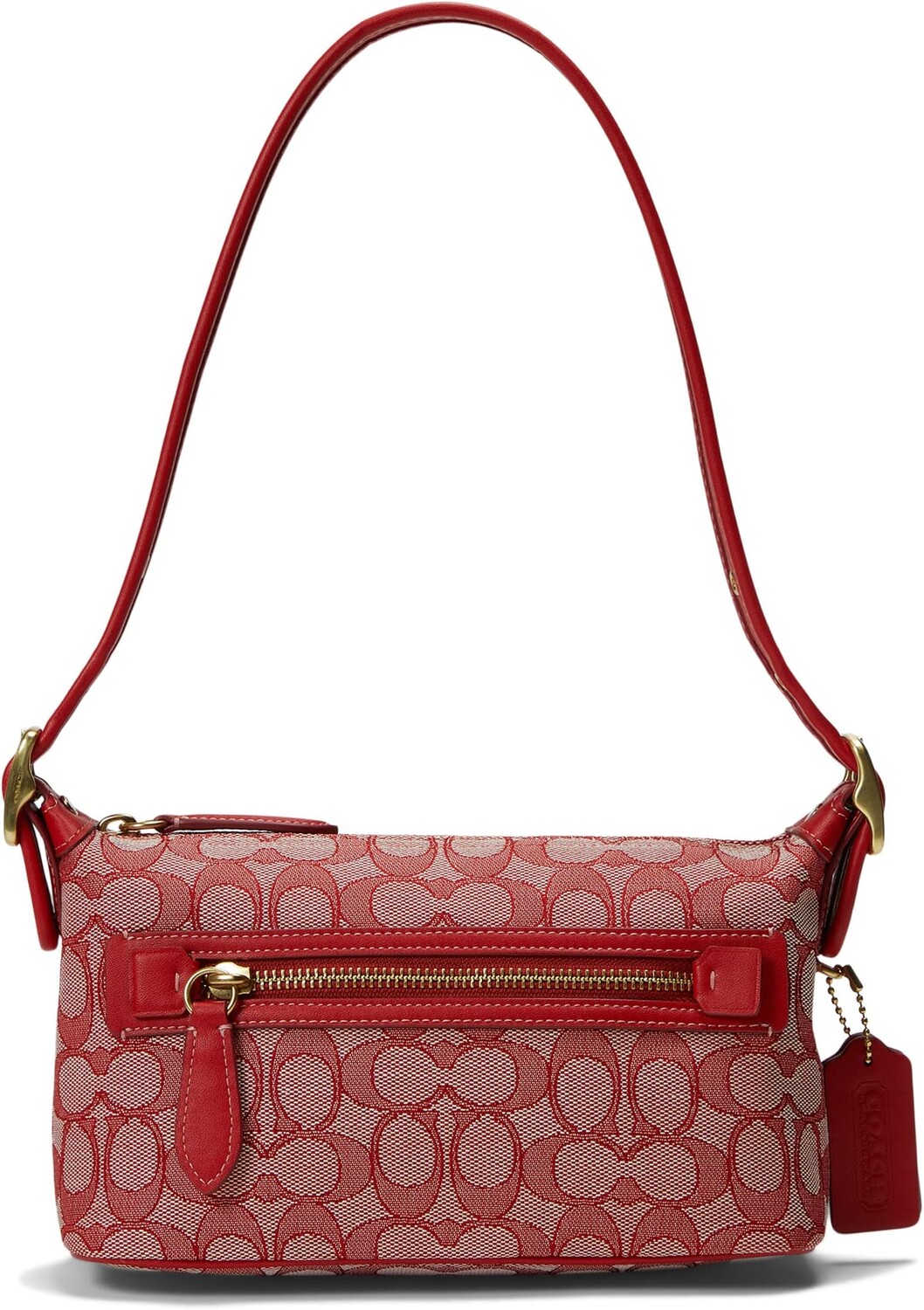 

Фирменная жаккардовая полусумка COACH, цвет Sport Red Sport Red