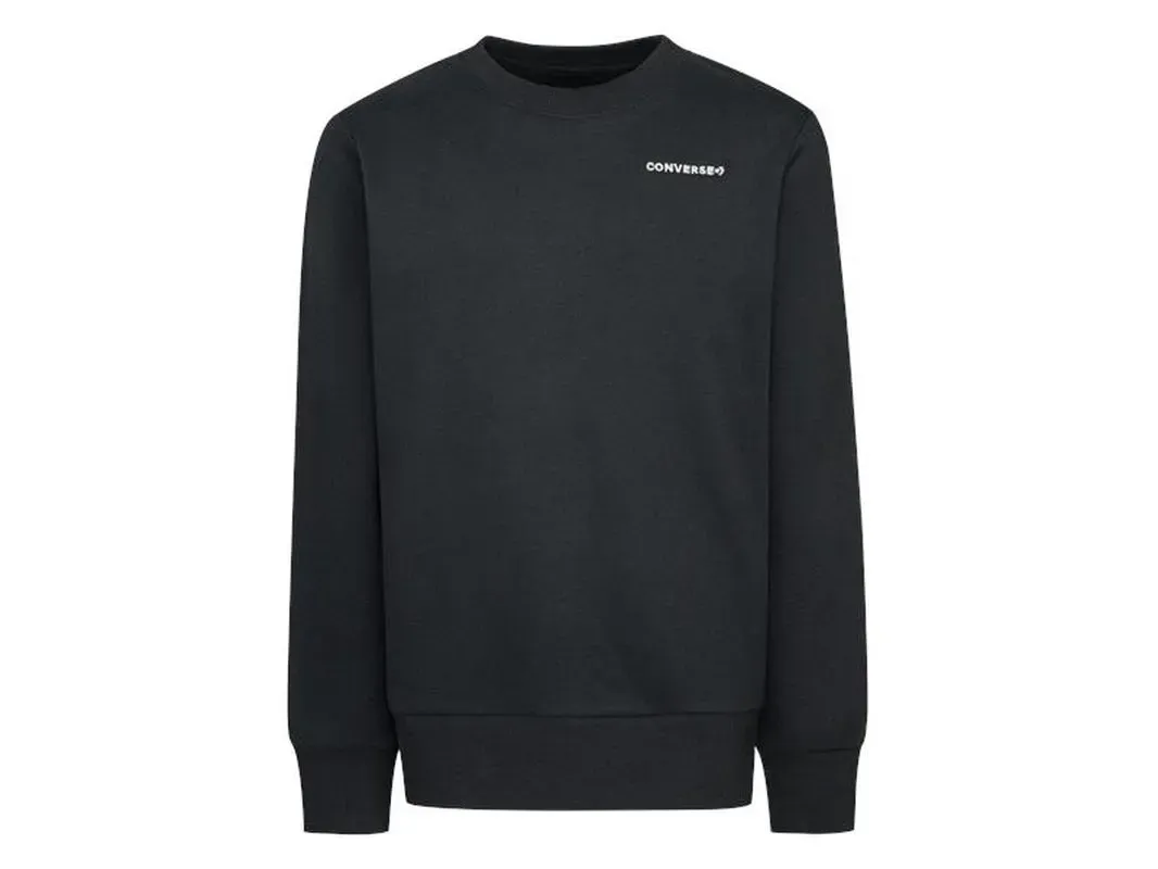 

Толстовка конверс "WORDMARK CREW - для детей" Converse, черный