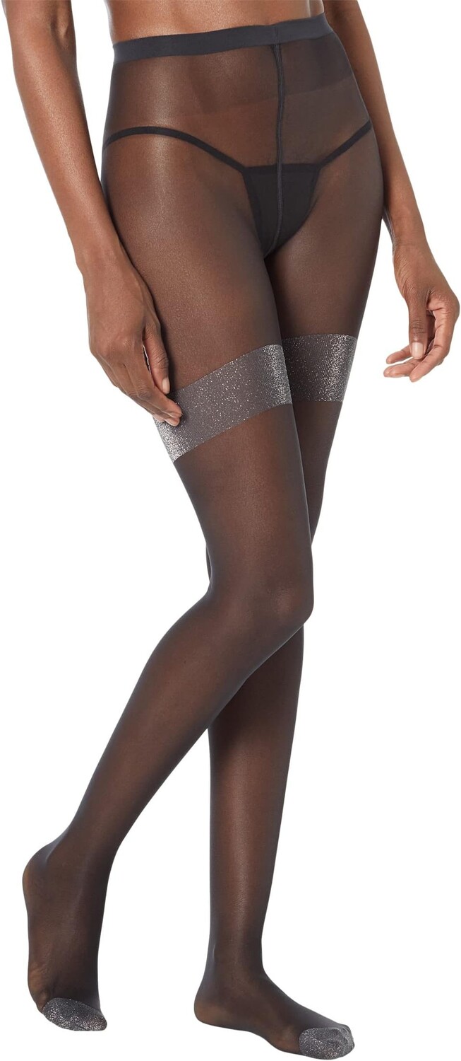 

Металлизированные колготки Wolford, цвет Black/Silver