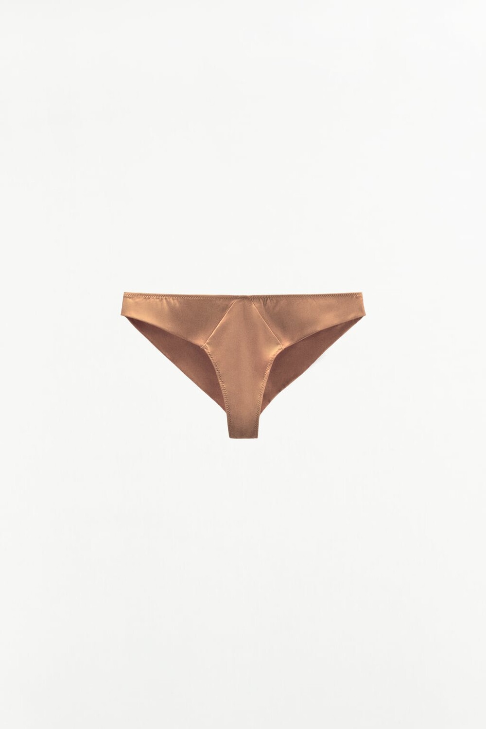 

Атласные трусы ZARA, бежевый