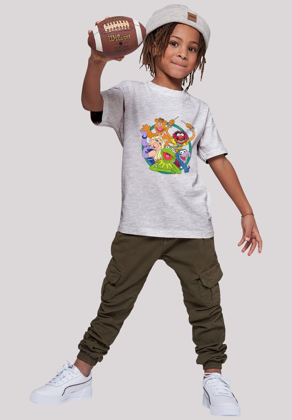 

Футболка с принтом Disney Die Muppets Group Circle F4NT4STIC, цвет heather grey