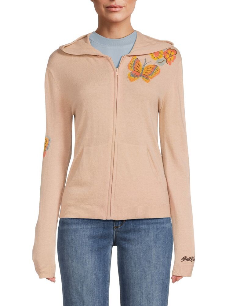 

Полушерстяная куртка с капюшоном Giacca Maglia Redvalentino, цвет Pink Multi